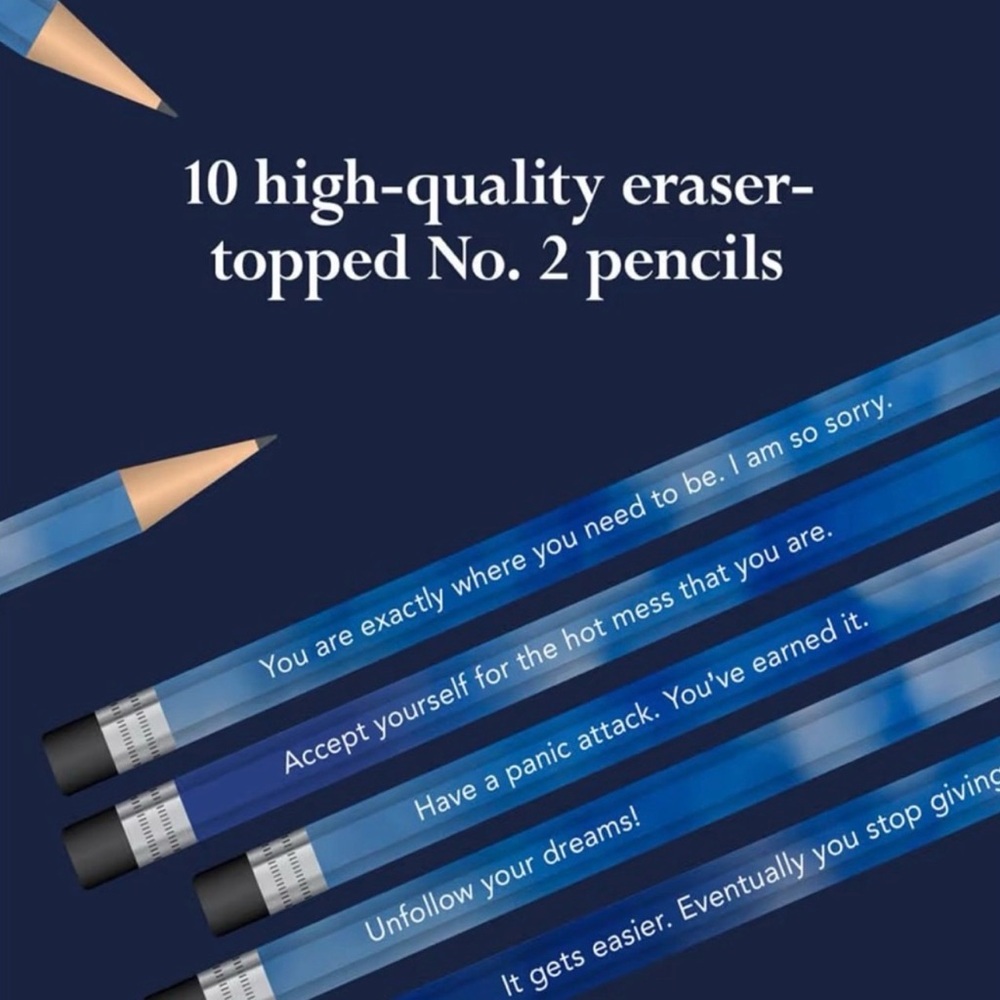 Disappointing Affirmations Pencils - NWT - Picture 4 of 4